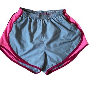 Gray and Pink Nike Workout Shorts